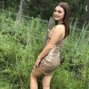 Rose gold dress